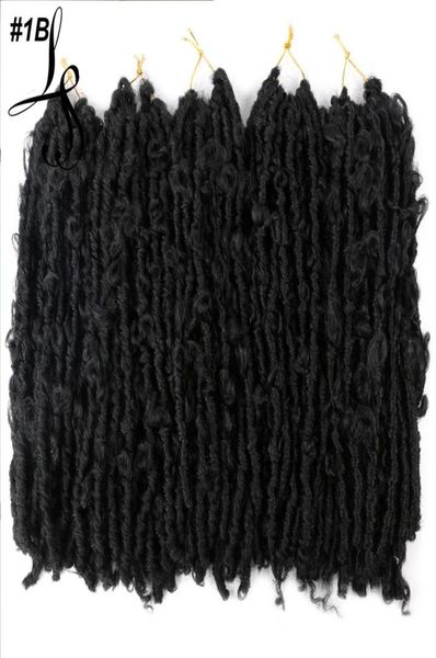 LANS 141824 Quot Kelebek Locs Tığ işi saç örgüleri 80GPCS Yumuşak Doğal Siyah Pre Brained Pre Braiding152830