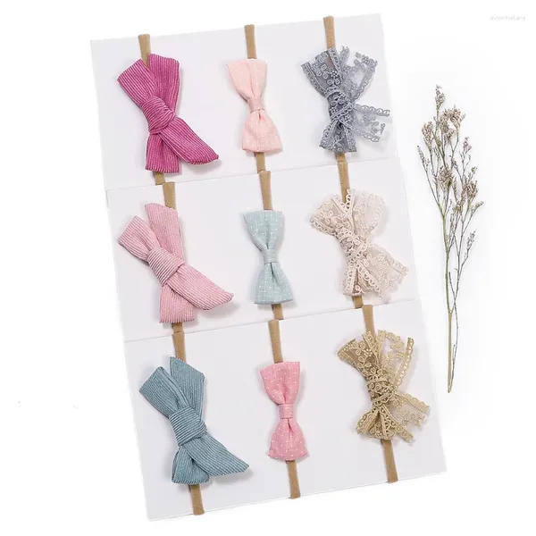 Haarschmuck 3 Teile/paket Baby Bowknot Haarband Kinderbänder Für Mädchen Nahtlose Süße Krawatte Mädchen Kopfbedeckung