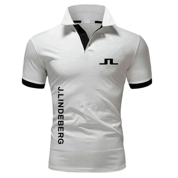 Polo t camisa para homens de alta qualidade polos de golfe clássico retalhos esportes respirável manga curta topos marca homem negócios wear pano 240226