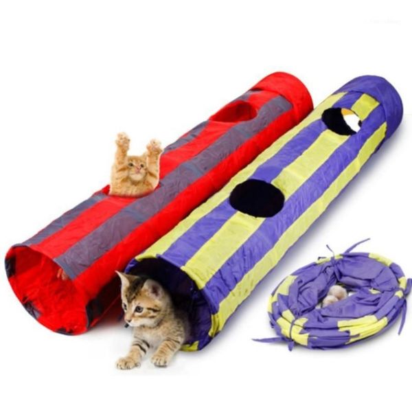 Puzzle giocattoli per animali domestici Giocattolo per gatti con canale pieghevole Tunnel per animali domestici Tunnel per gatti pieghevole 1260k