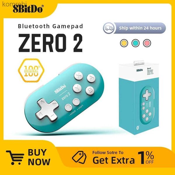 Controller di gioco Joystick Controller Bluetooth 8Bitdo Zero 2 per Nintendo Switch Windows Android MacOS Raspberry Pi Mini Gamepad L24312