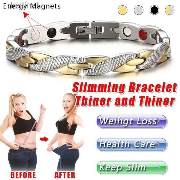 Perlen Trendy 4 Farben Gewichtsverlust Energie Magnete Schmuck Abnehmen Armreif Armbänder Twisted Magnetische Therapie Armband HealthcareL24213