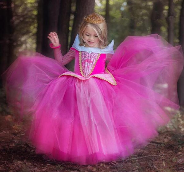 Осенне-летние платья для девочек, детские костюмы принцессы с героями мультфильмов на Хэллоуин, нарядное бальное детское праздничное платье, одежда для девочек на Рождество pa1348418