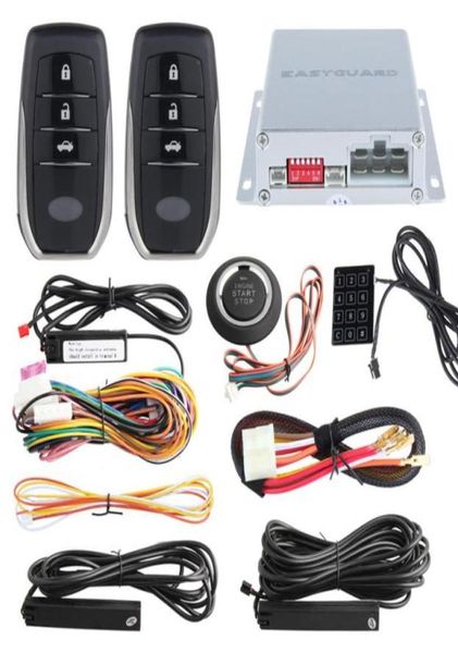 EASYGUARD PKE Autoalarmanlage, Druckknopfstart, ferngesteuerter Motorstart, Stopp, automatisches, passives, schlüsselloses Zugangskit, Touch-Passwort-Tastatur238W8071614