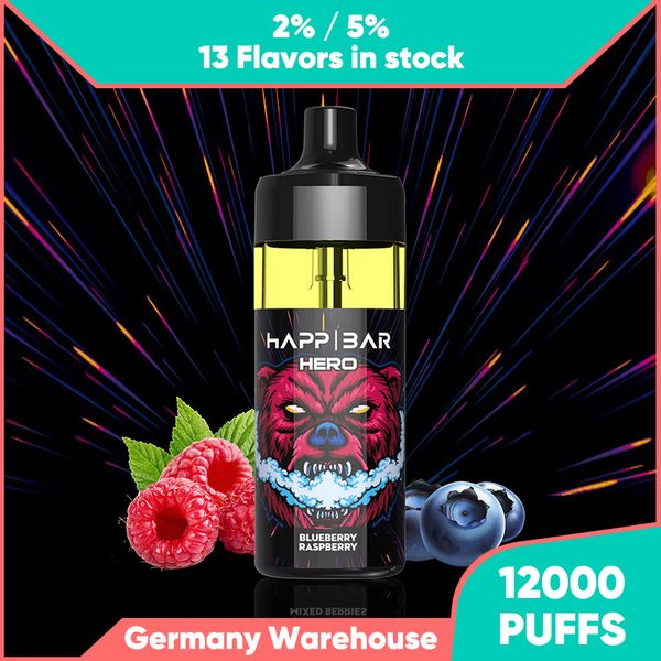 EU Warehouse HAPP Bar Hero 12000 Puffs 12K E Juice Einweg-Vape-Stift