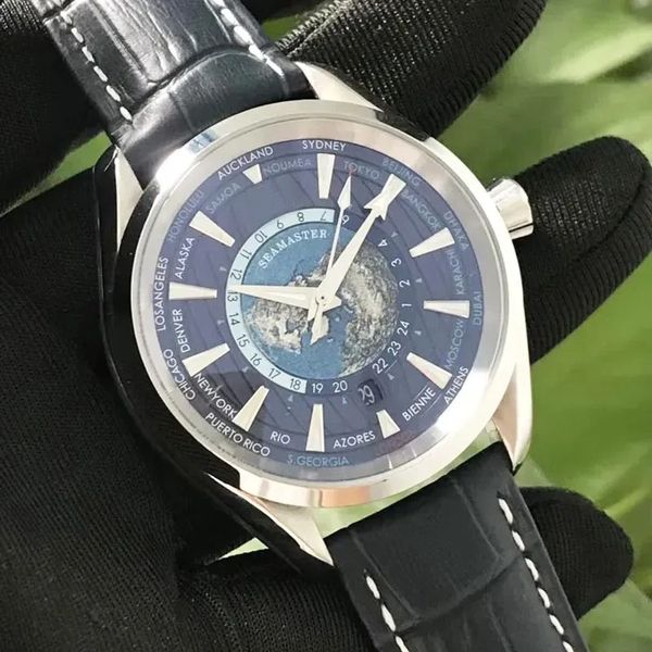 U1 Top AAA Moda Uomo Orologio di lusso World Time Uomo Movimento meccanico automatico Orologi di design da uomo Montre De Luxe Orologi da polso con cinturino in acciaio inossidabile 802