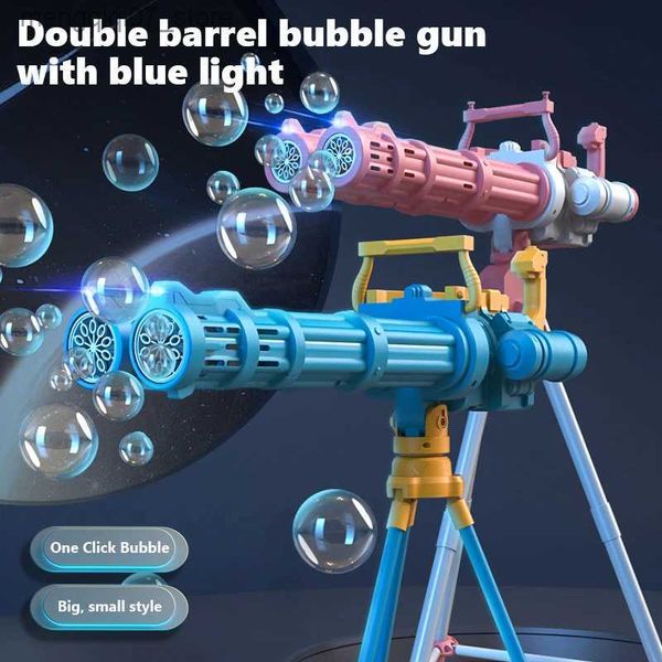 Игра в песок Water Fun Bubble Gun Открытый выдувание пузырей Игрушки Автоматический водяной пузырьковый пистолет Летние пляжные игрушки Свадебная вечеринка Пузыри Подарок для детей Дети L240312