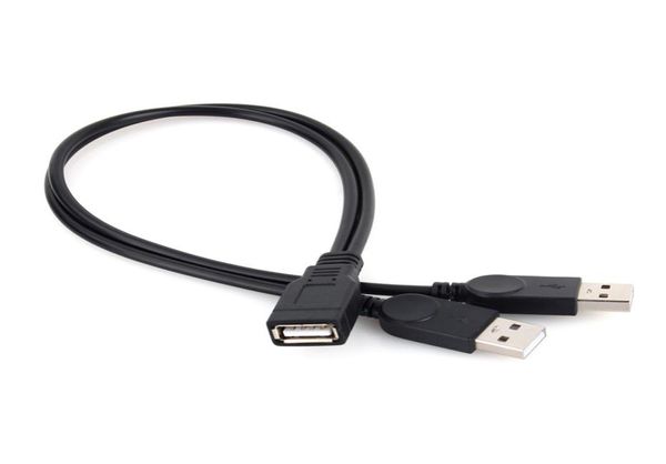 USB 20 A maschio a USB femmina 2 doppi cavi di prolunga splitter USB femmina HUB Charge5407538
