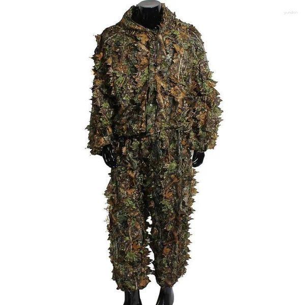 Jagd Jacken Männer Outdoor Ghillie Anzug Camouflage Kleidung Dschungel CS Training Blätter Kleidung Hosen Jacke