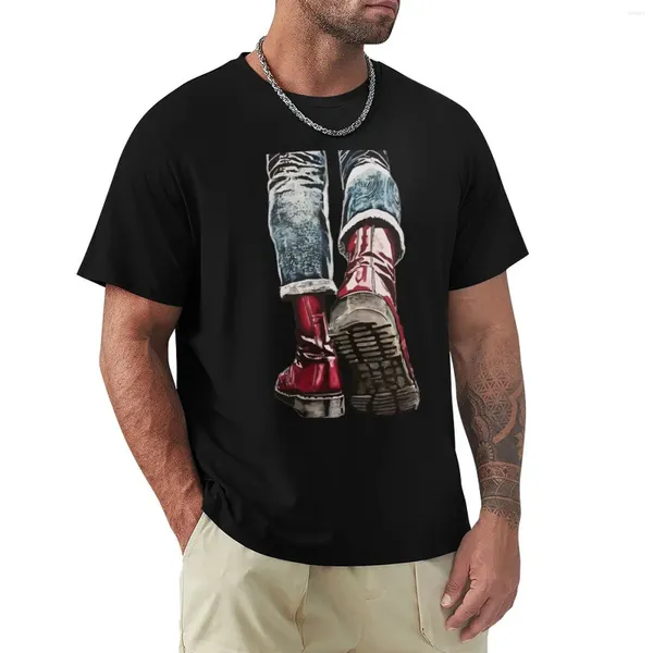 Camiseta masculina com botas polo para um menino, camisetas de pesos pesados, pacote masculino