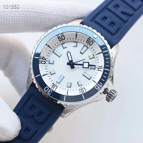 Novo relógio masculino designer de alta qualidade série marinha relógio 42mm moldura de cerâmica movimento mecânico automático safira 100 metros à prova d'água relógio 1:1