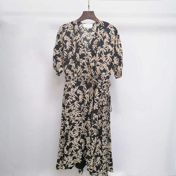 Fadan B's 2022, элегантное женское платье на весну/лето с Y-образным вырезом и кленовым листом на перекрестных бретелях, длинное женское платье
