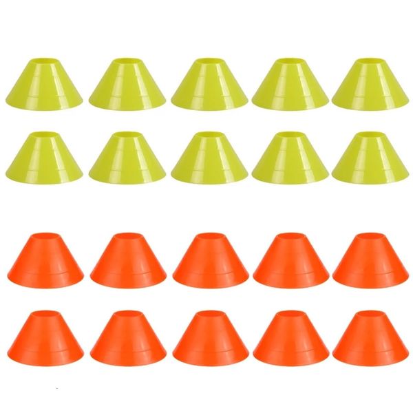 10-teiliges Set Disc Cone Kit Soccer Cones Agility Drills Mark Disk mit Halter für Sport-Fußball-Trainingsübungen 240228