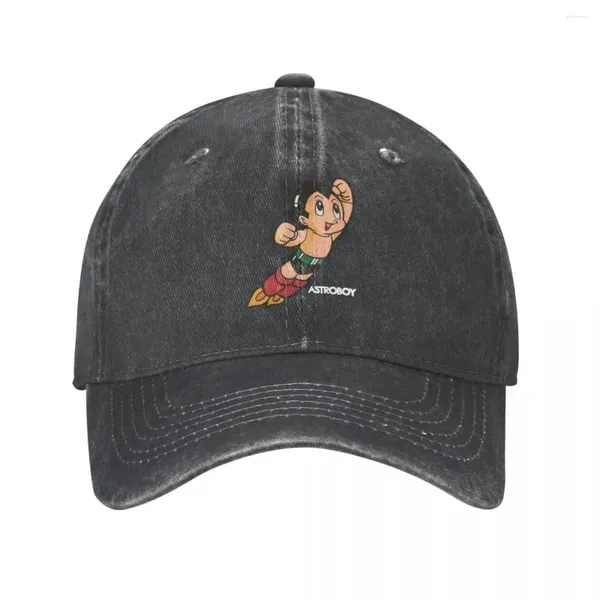 Bola bonés vintage astroboy anime robô verão viseira boné pai beisebol astro menino espaço dos desenhos animados manga chapéu denim ao ar livre casquette