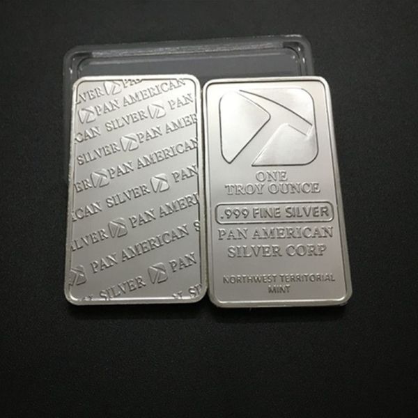 10 pezzi nuovissimi One troy OZ Pan American Hammer, moneta da bar souvenir placcata in argento fine 327A