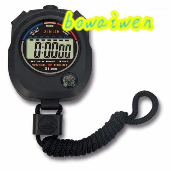 Whole-bowaiwen #0057 Водонепроницаемый цифровой ЖК-секундомер, хронограф, таймер, счетчик, спортивная сигнализация1214K