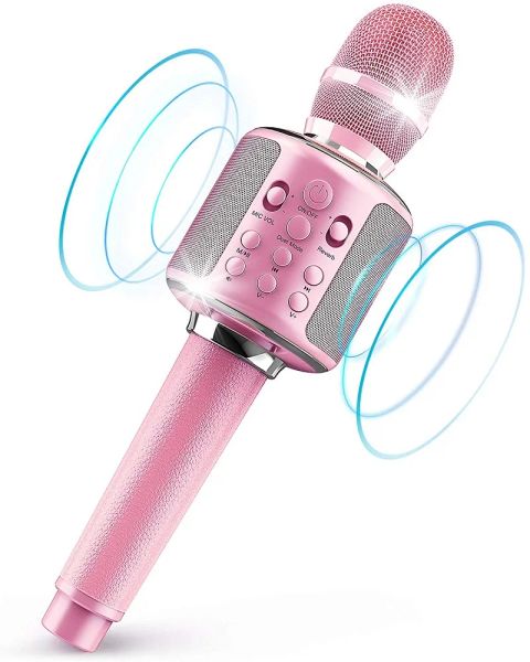 Микрофоны Портативный караоке -микрофон Bluetooth Wireless Mic Machin