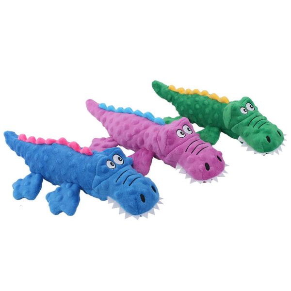Оптовая продажа производителя зеленый синий фиолетовый собака крокодил плюшевые игрушки