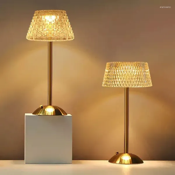 Tischlampen LED Lampe Kristall Nacht Dimmen Touch Wireless Nachtlicht für Restaurant Bar El Hochzeit Dekor Kreative Geschenke