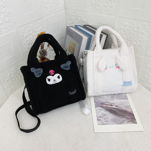 Kawaii Kuromi Cinnamoroll My Melody мультфильм аниме плюшевая сумка косметичка дорожная сумка для хранения для женщин и девочек подарки