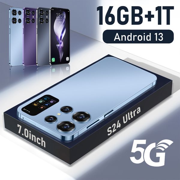 S24 Ultra Telefono transfrontaliero Smartphone da 7,0 pollici con schermo grande 2+16G Android