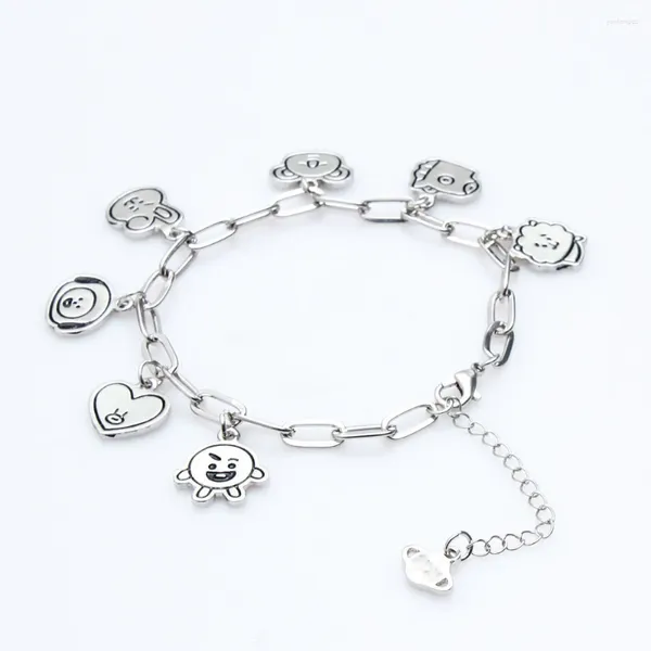 Braccialetti con ciondoli Amore Bambino Gioielli Acciaio inossidabile Animale carino Metallo Maschio Coreano Kpop Accessori per donne Ragazza Regali