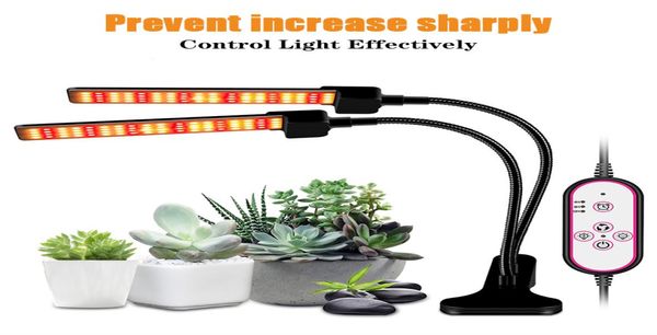 Полный спектр светодиодных ламп для выращивания растений, зажимы для посадки в помещении, тепличная лампа, время выращивания рассады и управление затемнением1761411