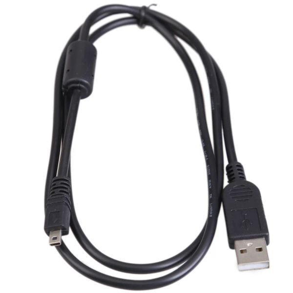 Cabo de alimentação usb de 8 pinos, 1.5m, mini-b, universal, câmera digital, cabo de transferência de dados, carregador para nikon, sony