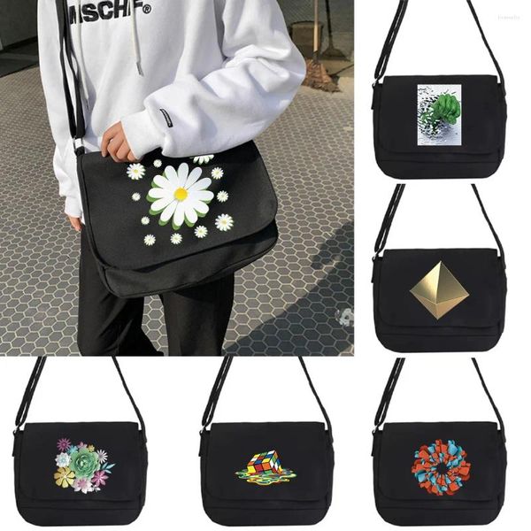 Sacos de compras 3D Harajuku Messenger Bag Bolsas Ombro Grande Capacidade Crossbody para Adolescente Meninas Homens Estudante Escola Sac