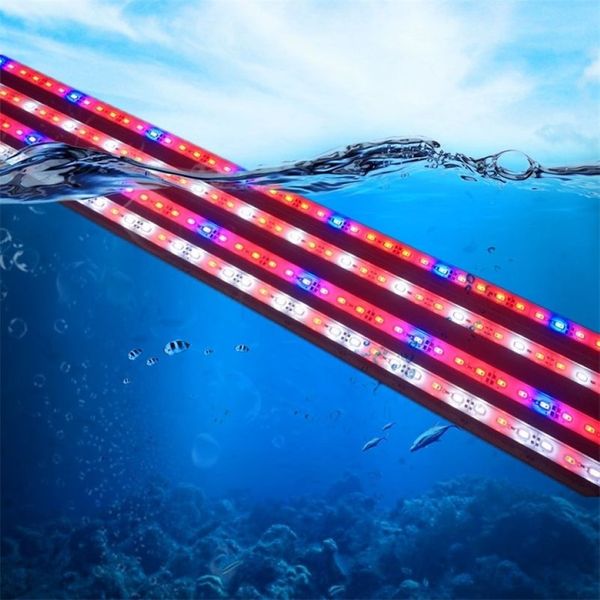 2 stücke DC12V 0,5 m 5730 IP68 Wasserdicht Wachsen Licht Led bar starren streifen Rot Blau 51 42 für Aquarium grüne haus Hydrokultur anlage Y20291h