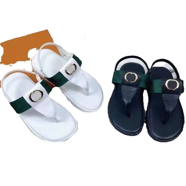 Melhores sandálias infantis meninas meninos sandálias de plataforma plana de borracha para crianças bebê juventude slide floral brocado engrenagem bottoms flip flops listrado gg