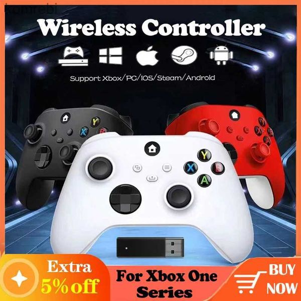 Controladores de jogo Joysticks Controlador sem fio para Xbox Series One X/S Joystick com receptor para Windows PC Controlador para Gamepad Multi Color 24312