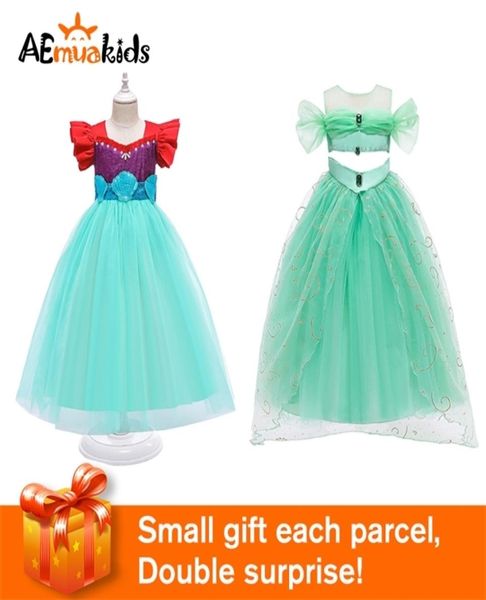 AEMUAKIDS Aladdin Jasmin Ariel Prinzessin Kleider Mädchen Kinder Vestidos Sommer Kleidung Kostüm Kinder Casual Comic Con Dress Up 091232822