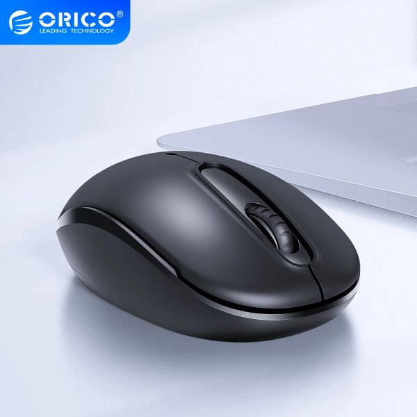 Mouse Mouse wireless Bluetooth ORICO da 2,4 GHz con ricevitore USB Mouse silenzioso sottile retroilluminato ergonomico per computer desktop PC portatile
