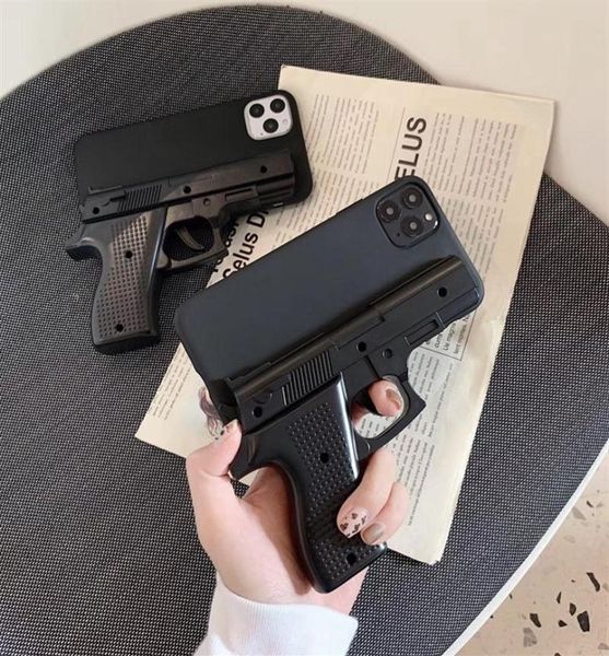 3D Funny Gun Handyhülle für iPhone 11 Pro Max X 7 8 Plus Xr Xs max Kreativität Silikon Pistole Spielzeug Handyhülle 199E6966824