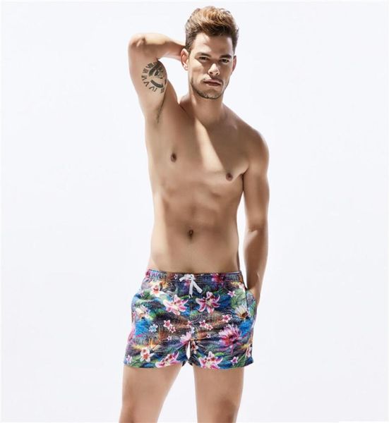 Novo seobean floral masculino board shorts praia maiô curto masculino bermudas beachwear maiô de secagem rápida tamanho mlxl 713068908359