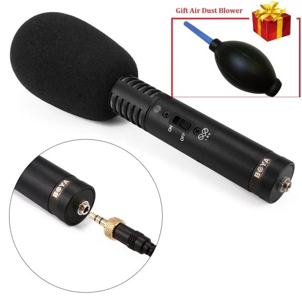 Microfones Boya BYPVM50 Microfone Estéreo Condensador Microfone de Vídeo para Câmera Filmadora LF726