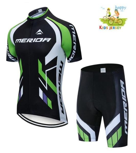 Maglia da ciclismo per bambini MERI 2021 Ragazzi Abbigliamento da ciclismo Tuta Abbigliamento MTB Bicicletta Traspirante AntiUV Set da bicicletta estivo a maniche corte9695749