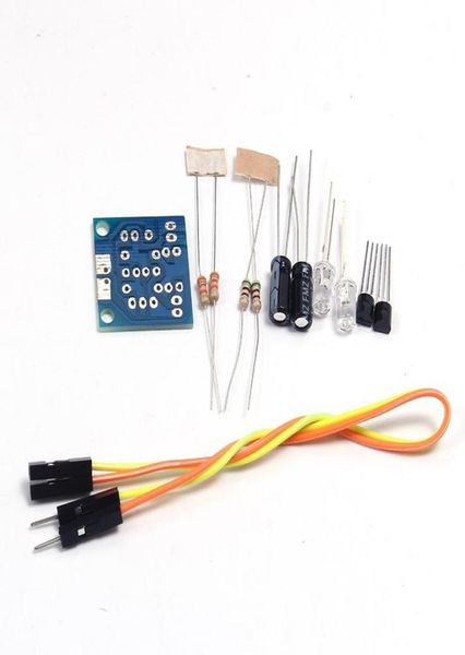 Kit diy electron5mm led simples flash luz circuito piscando leds placa kits de produção eletrônica suíte peças module8783347