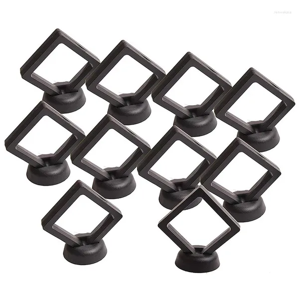 Astucci per gioielli Espositore per monete - Set di 20 supporti per cornice galleggiante 3D con supporti per medaglioni di monete della sfida Nero 2.