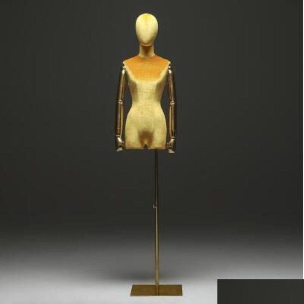 Outros 10 estilos de braço dourado cor janela algodão feminino manequim corpo suporte xiaitextiles vestido forma jóias mulheres flexíveis ajuste262m d dhagn