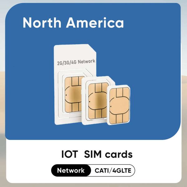 Carta SIM prepagata 360M Nord America Universale 4G LTE Iot Vending Hine GPS Tracker Dispositivo condiviso Supporto reti 2G/3G/4G