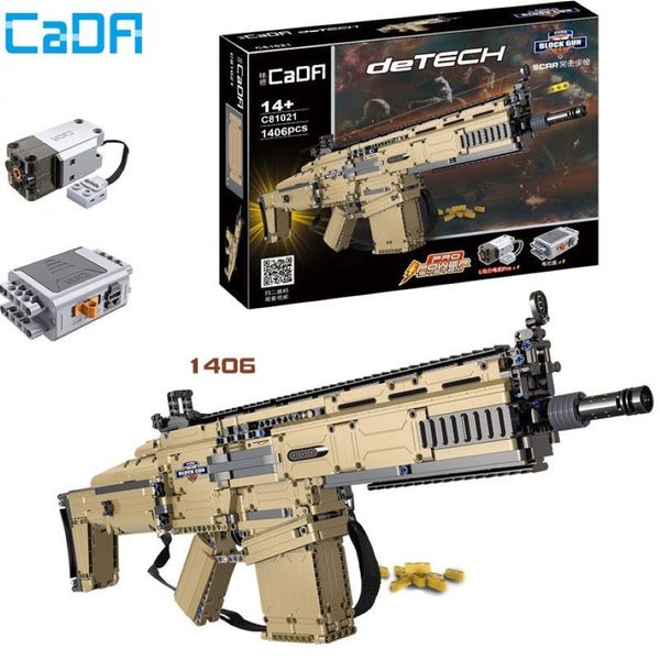 Elettrico SWAT Serie Militare Può Sparare Proiettili mattoni Pistole istruzione FN SCAR 17S Gatinged blocchi di costruzione di modello ragazzi giocattolo regali C11239D