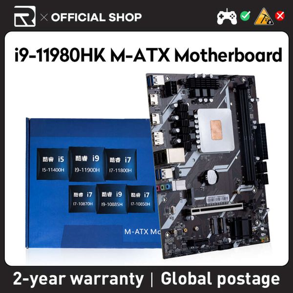 JIESHUO i9-11980HK M-ATX Placa-mãe ITX Computer Mini suporta Intel 12º 13º DDR4 M