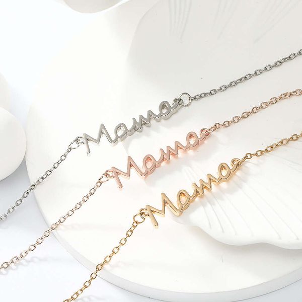 Neue Mama, modischer und minimalistischer Schmuck, Muttertagsgeschenk, personalisiertes Legierungsarmband