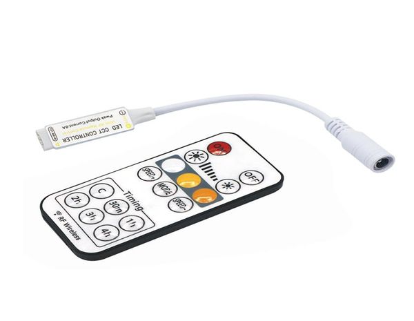 Mini-16-Tasten-LED-CCT-Fernbedienung mit Zeiteinstellung DC524V RF Wireless Timing Adjust Controller mit 4-poligem DC-Buchsenkabel9375675