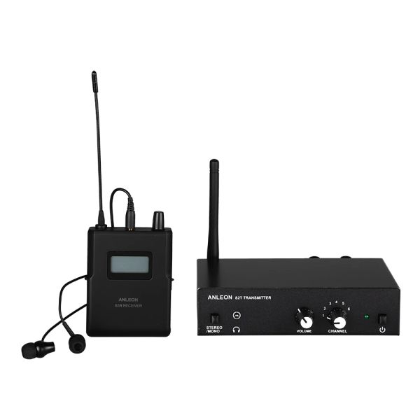 Controllo Anleon S2 Sistema di monitoraggio wireless stereo Sistema di trasmettitore per microfono auricolare 526535MHz Kit antenna NTC 100240 V