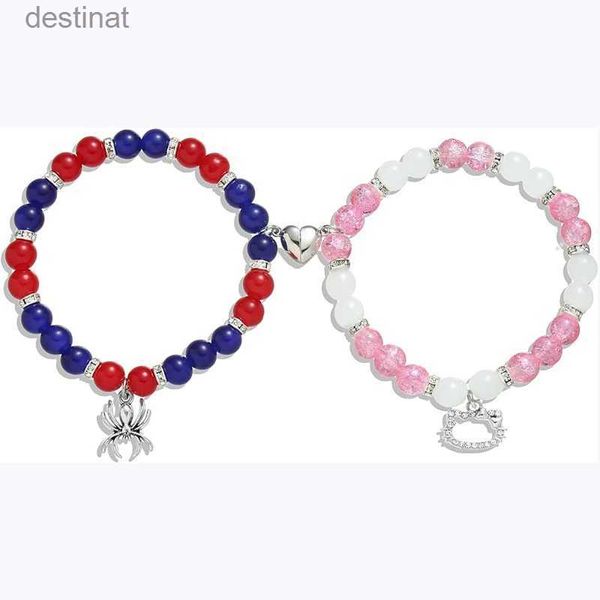 Perlenbesetzte Spinnen-Freundschaftsarmbänder, passende Armbänder für Paare, beste Freunde, Bff, Spinnen-Armband, Schmuck, Geschenke für Frauen, Teenager, Mädchen, L24213