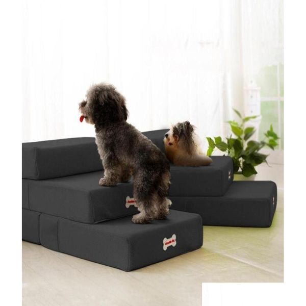 Letti per gatti Mobili Roba Rampe per cani Rete traspirante Pieghevole imbottita Scale per animali domestici Rampa per letto staccabile 2 gradini Robusta costruzione4919478 Dhrft