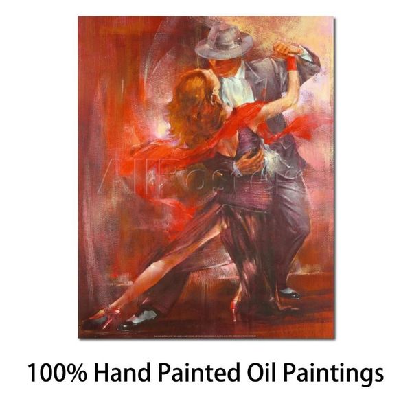 Figura de arte impressionista pinturas a óleo tango argentino willem haenraets reprodução em tela pintada à mão arte de dança moderna fo280a